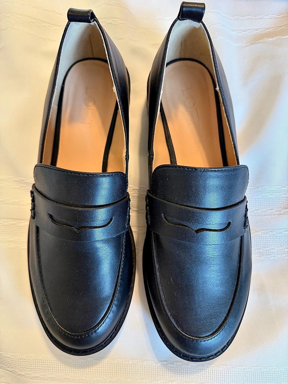 LOFT Lug Sole Penny Loafer Black Loafers